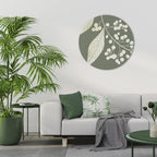 SERENE LEAFY FANTASIES Round Wall Art
