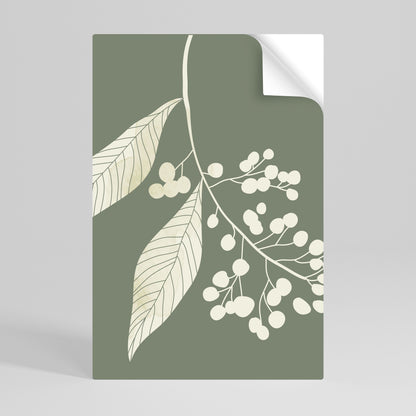 SERENE LEAFY FANTASIES Vertikal poster med självhäftande klistermärke