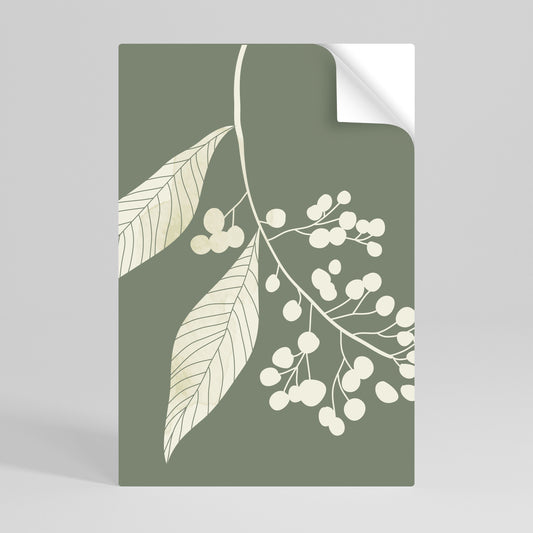 SERENE LEAFY FANTASIES Vertikal poster med självhäftande klistermärke