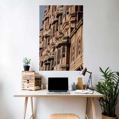 MAJESTIC FACADE FANTASY vertikal poster med självhäftande klistermärke