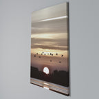 SUNSET FLIGHT SYMPHONY Vertical Canvas Print