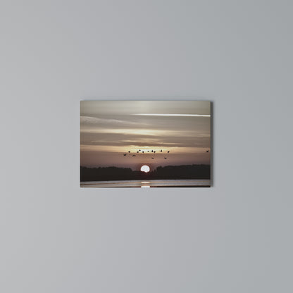 SUNSET FLIGHT SYMPHONY Horizontal Canvas Print