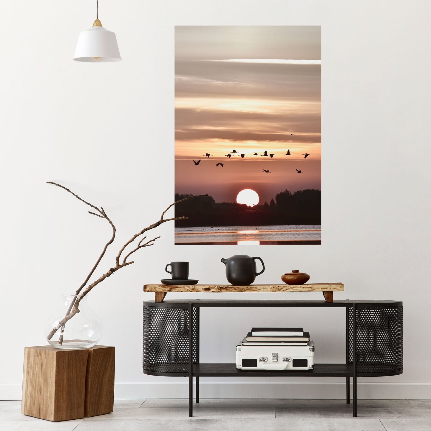 SUNSET FLIGHT SYMPHONY Peel and Stick Vertical Poster