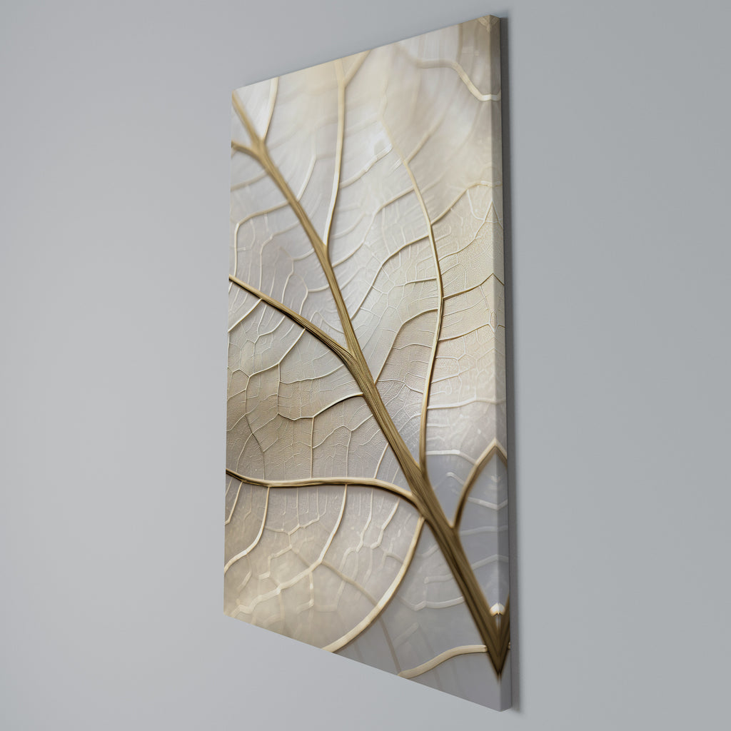 GOLDEN LEAF WHISPERS Vertical Canvas Print