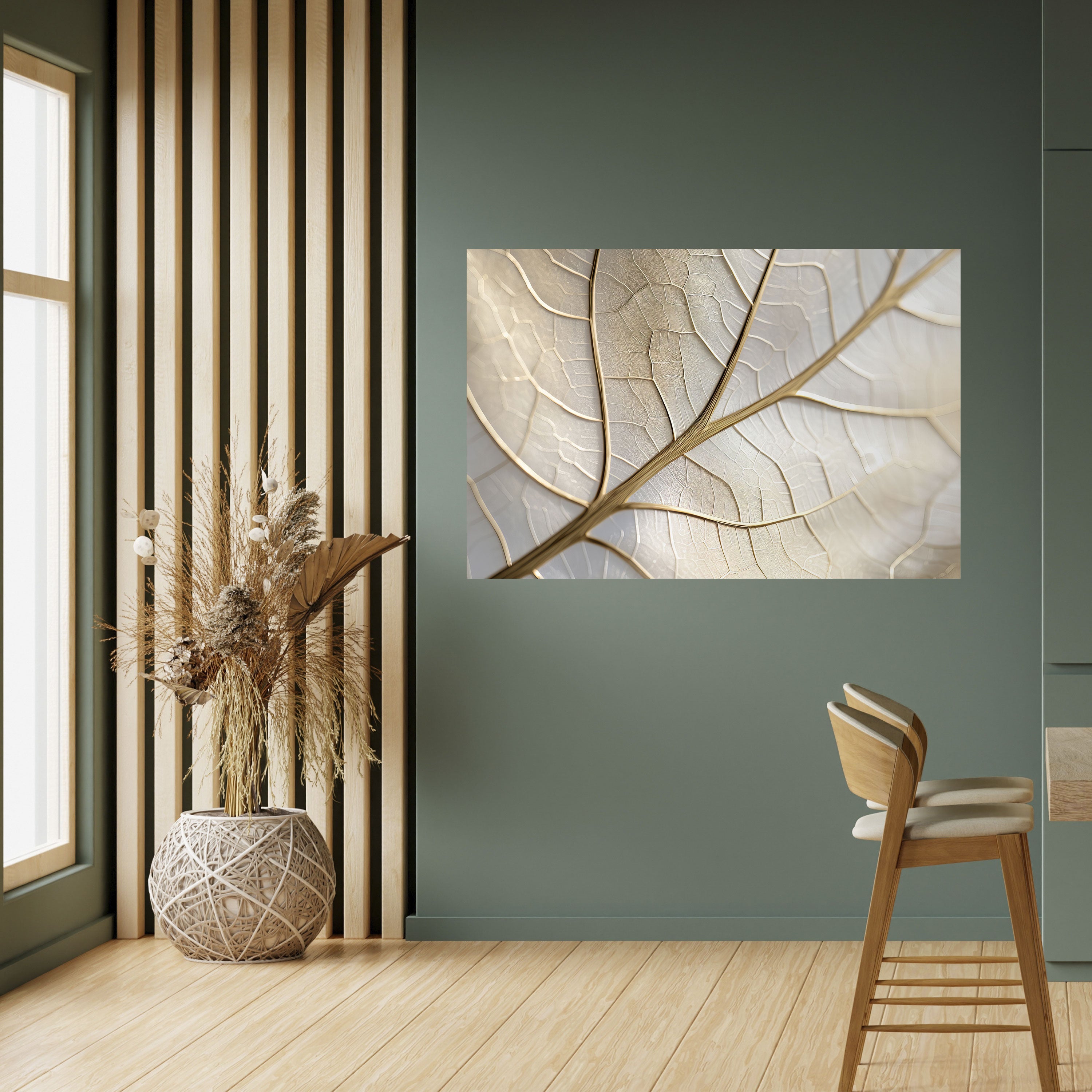 GOLD LEAF WHISPERS horisontell affisch med skalbar text