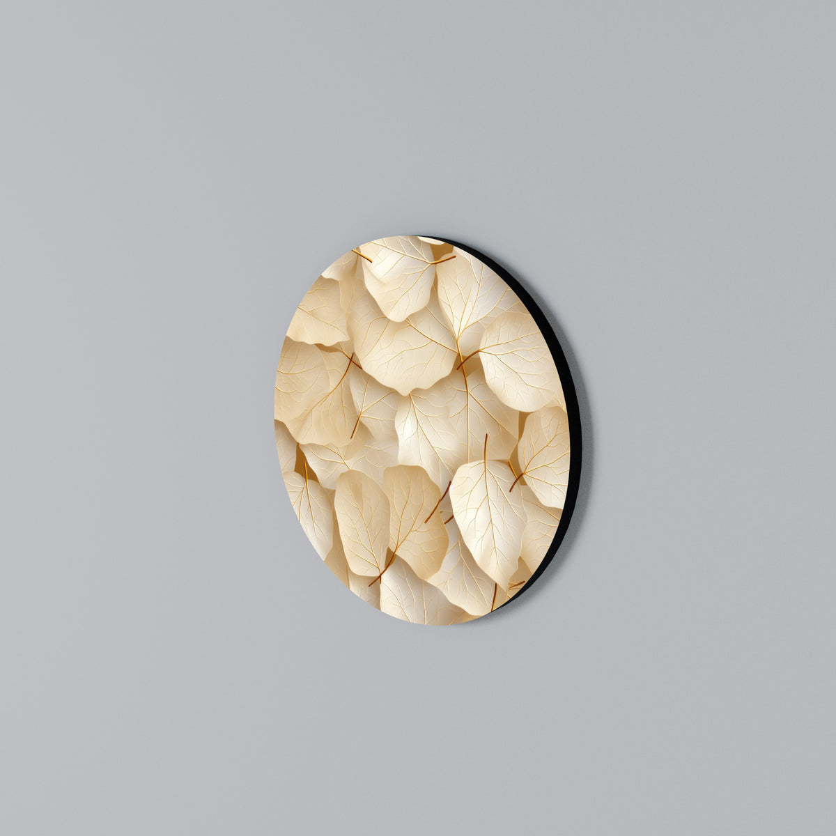 VELLUM LEAF SYMPHONY Rund väggdekor