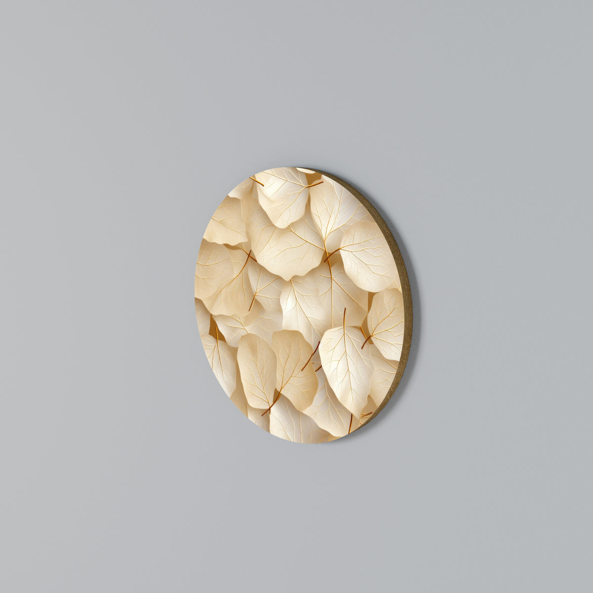 VELLUM LEAF SYMPHONY Rund väggdekor