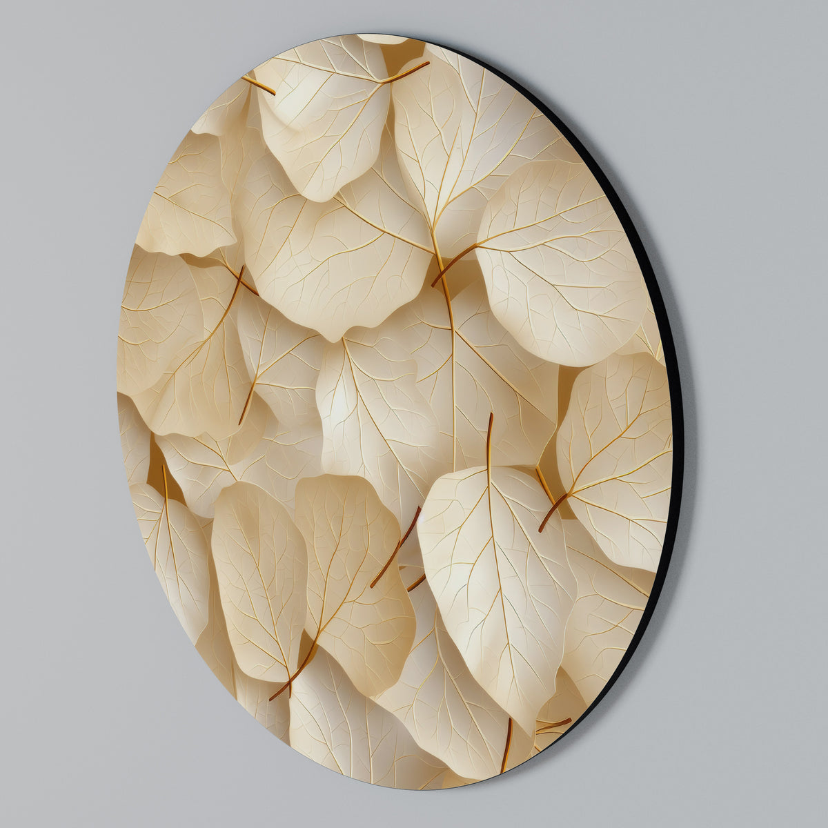 VELLUM LEAF SYMPHONY Rund väggdekor