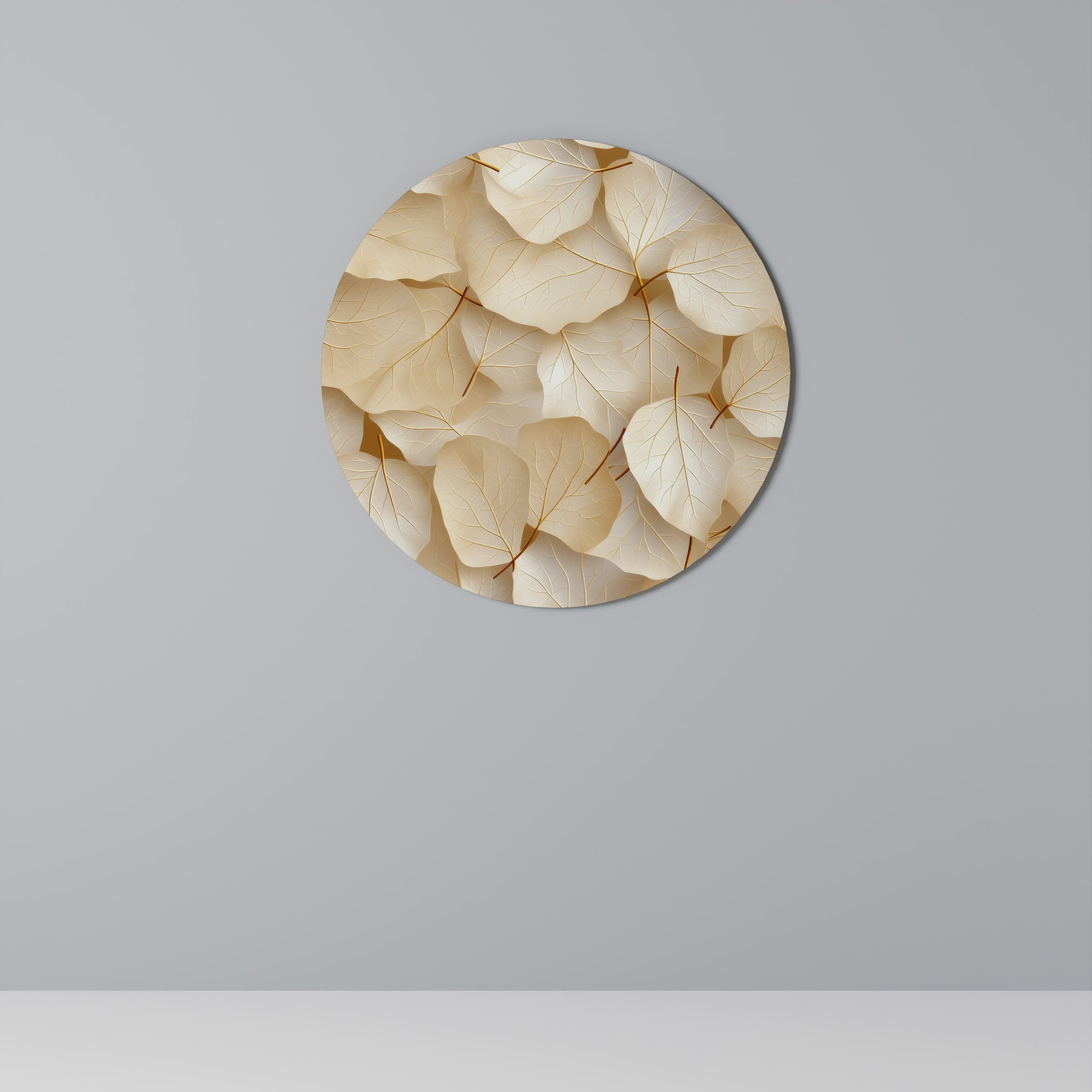 VELLUM LEAF SYMPHONY Rund väggdekoration