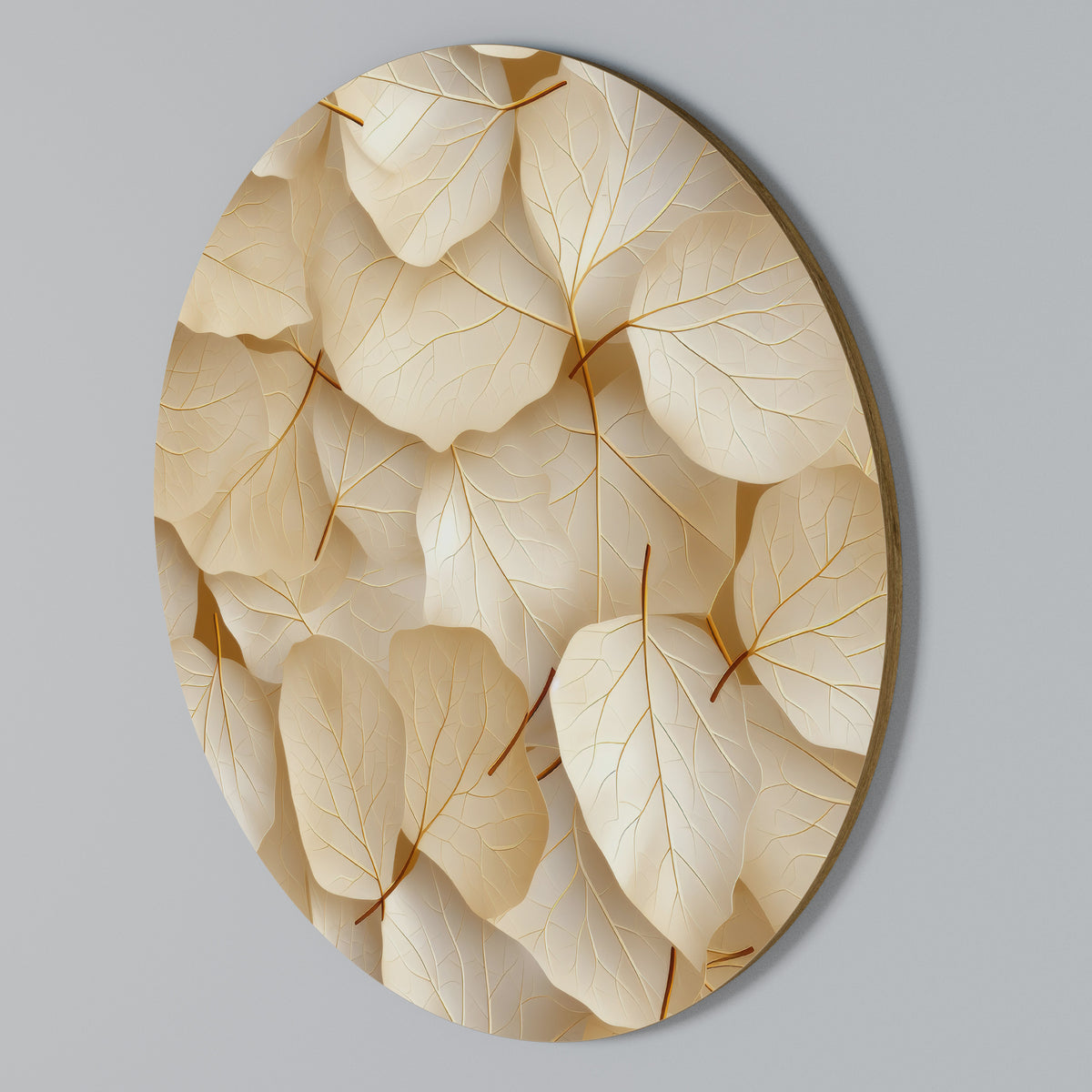 VELLUM LEAF SYMPHONY Rund väggdekor