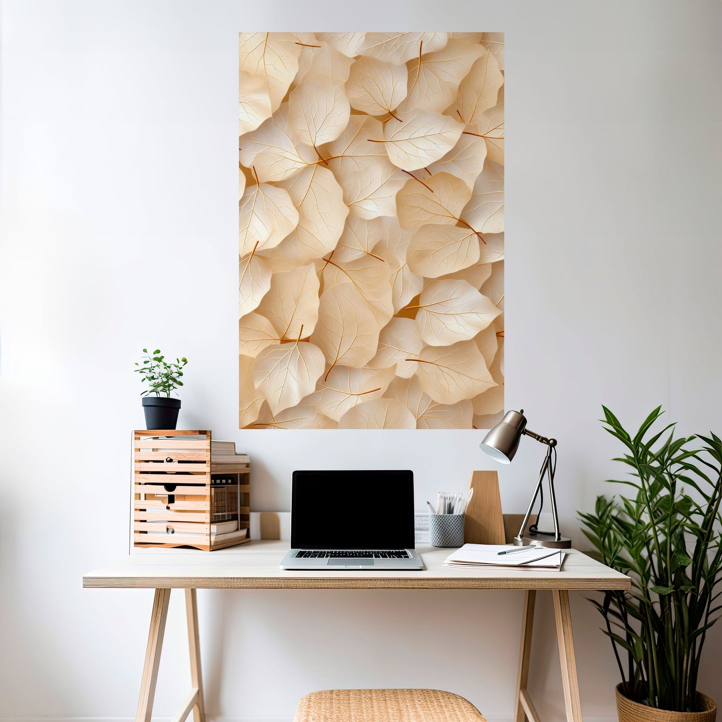 VELLUM LEAF SYMPHONY Vertikal affisch med självhäftande motiv