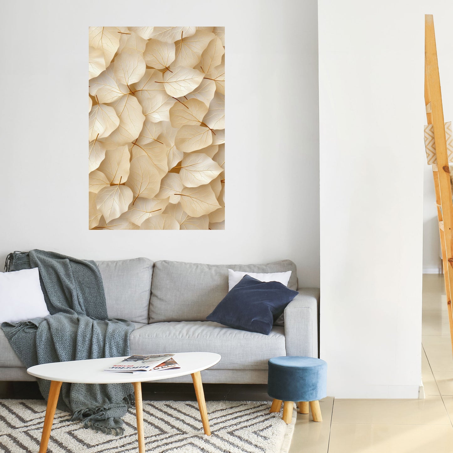 VELLUM LEAF SYMPHONY Vertikal affisch med självhäftande motiv