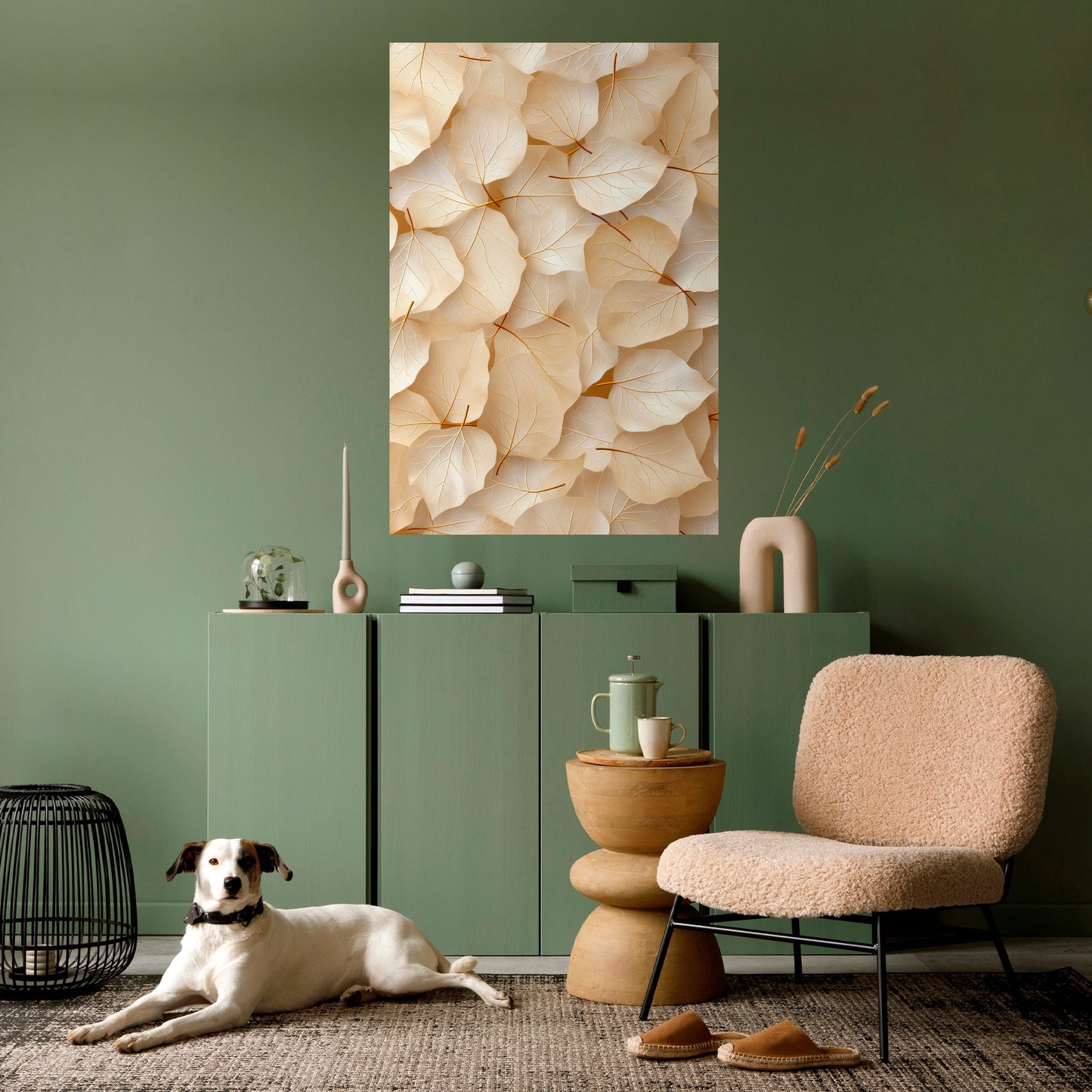 VELLUM LEAF SYMPHONY Vertikal affisch med självhäftande motiv