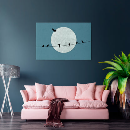 MOONLIT REST Horizontal Canvas Print
