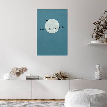 MOONLIT REST Vertical Canvas Print