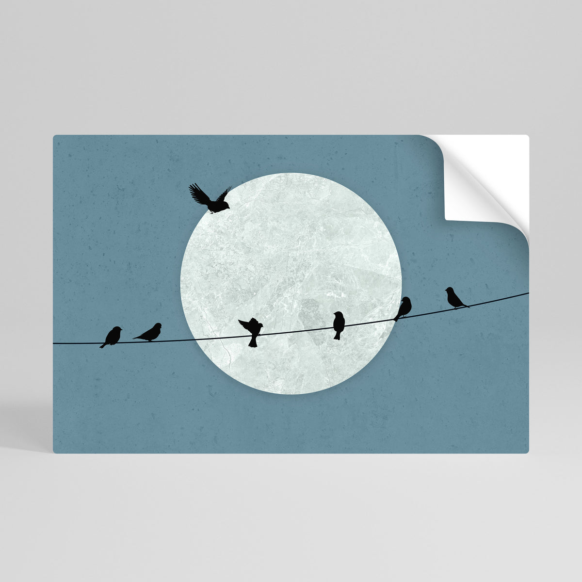 MOONLIT REST Självhäftande Horisontell Poster