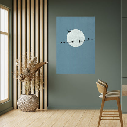 MOONLIT REST Peel and Stick Vertical Poster