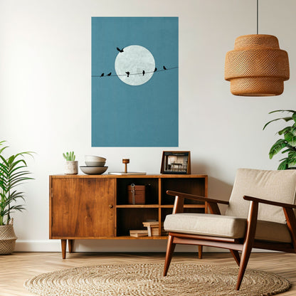 MOONLIT REST Peel and Stick Vertical Poster
