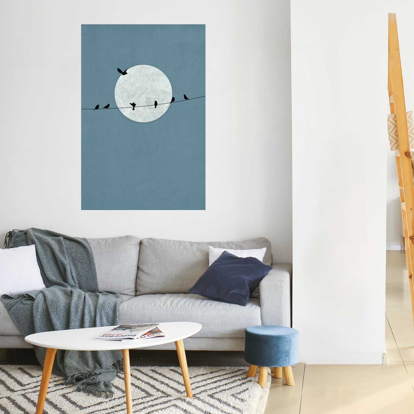MOONLIT REST Peel and Stick Vertical Poster