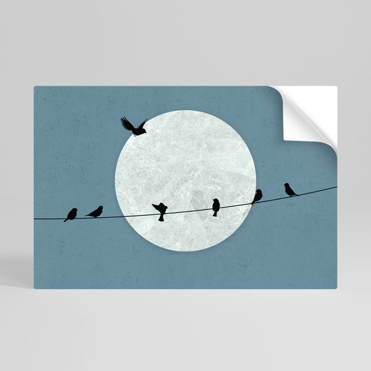 MOONLIT REST Peel and Stick Horizontal Poster