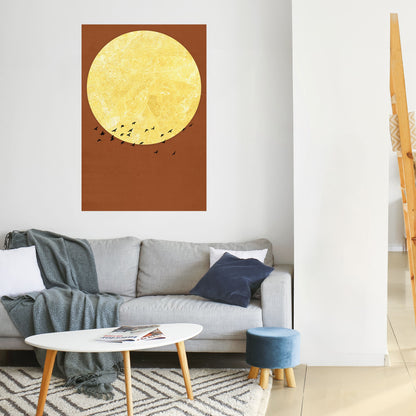 MOONLIT MIGRATION Peel and Stick Vertical Poster