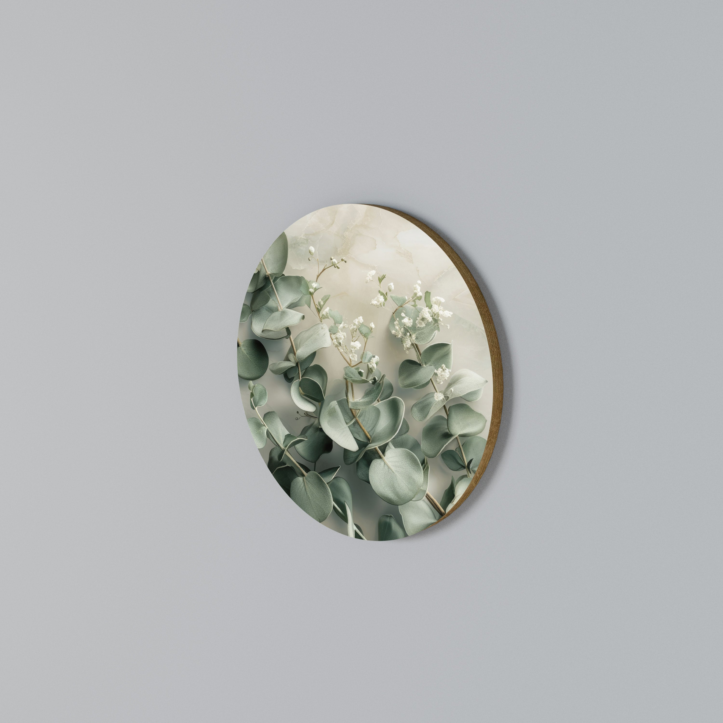 ELEGANT LEAF BALLET Round Wall Art