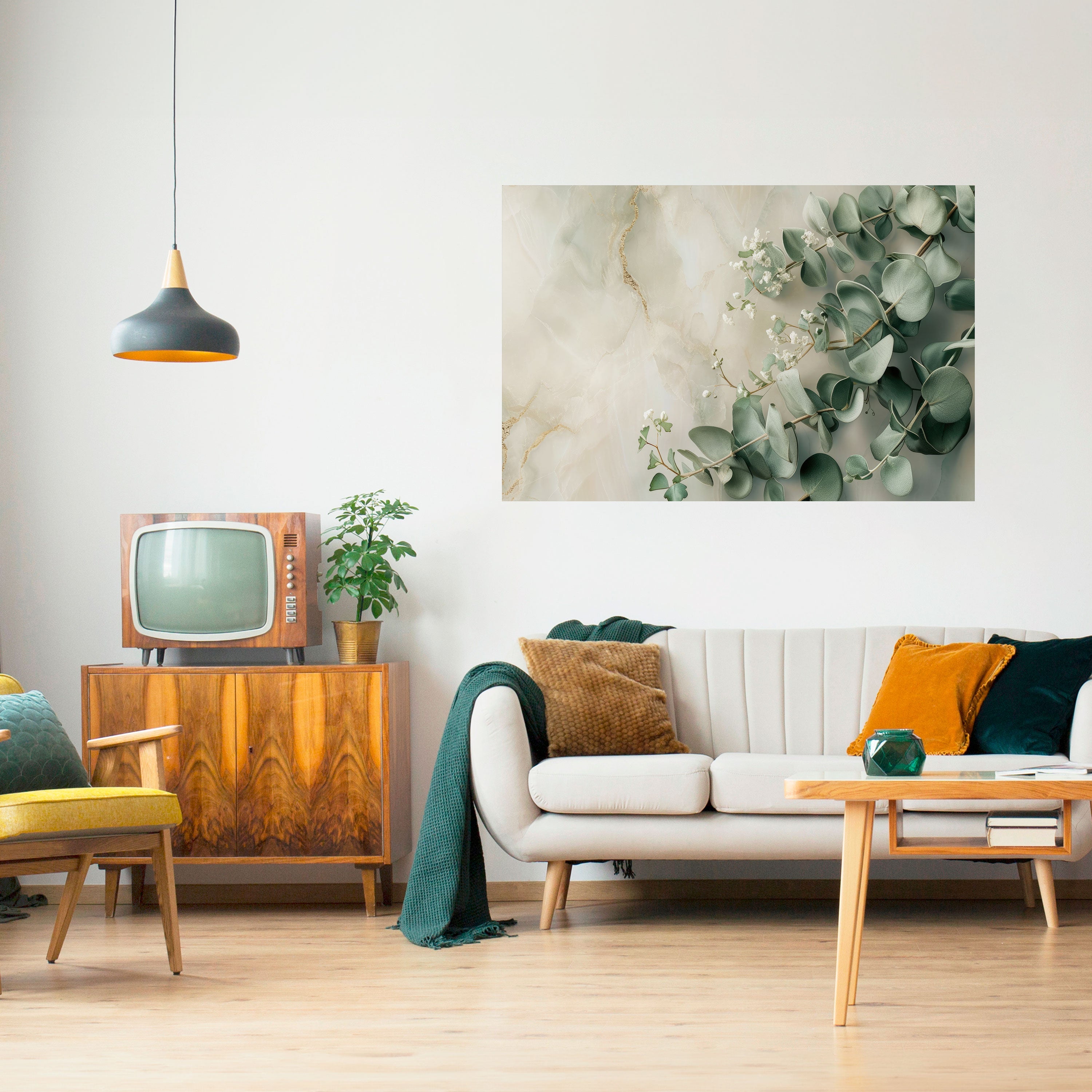 ELEGANT LEAF BALETT Horisontell Poster med självhäftande motiv