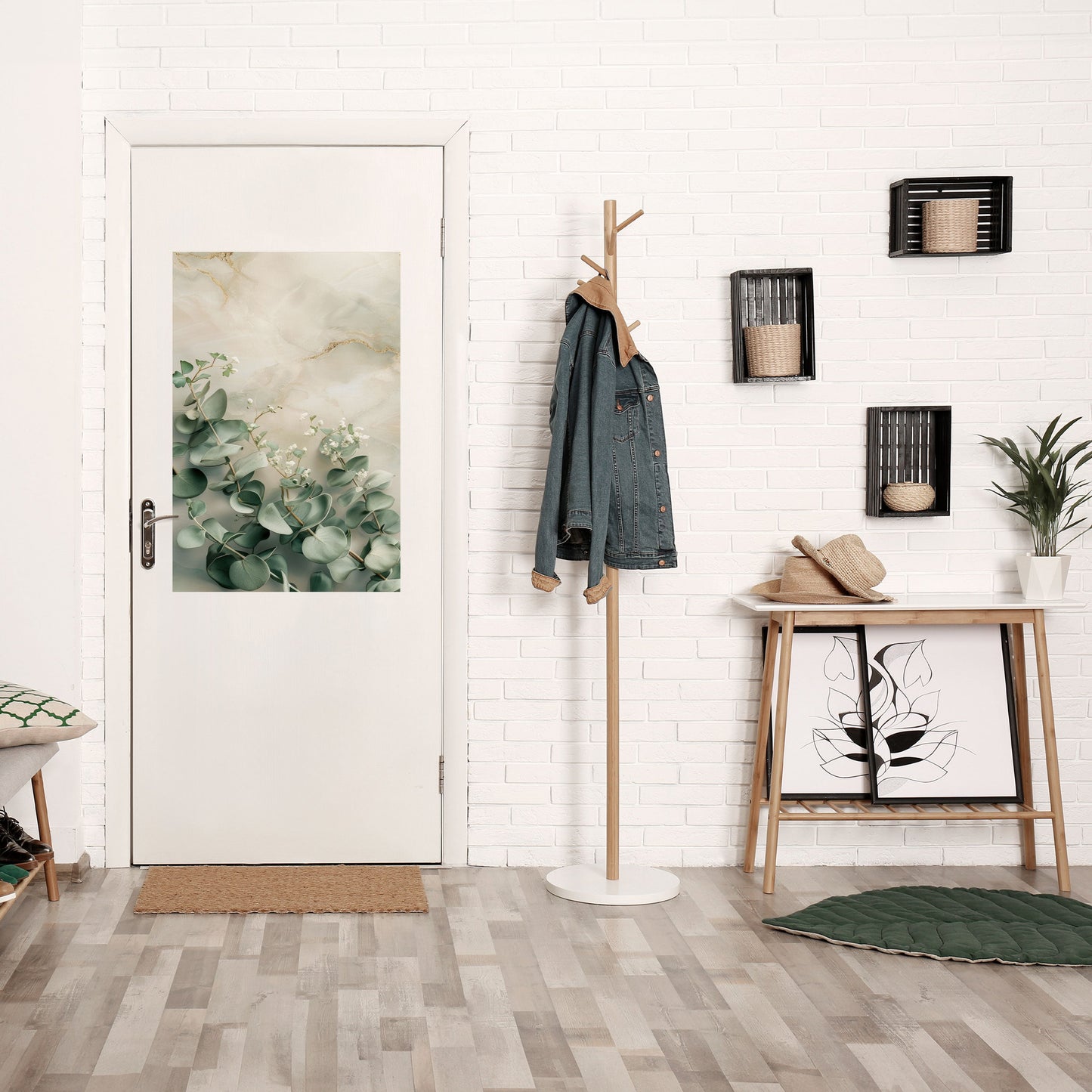 ELEGANT LEAF BALETT Vertikal affisch med självhäftande motiv
