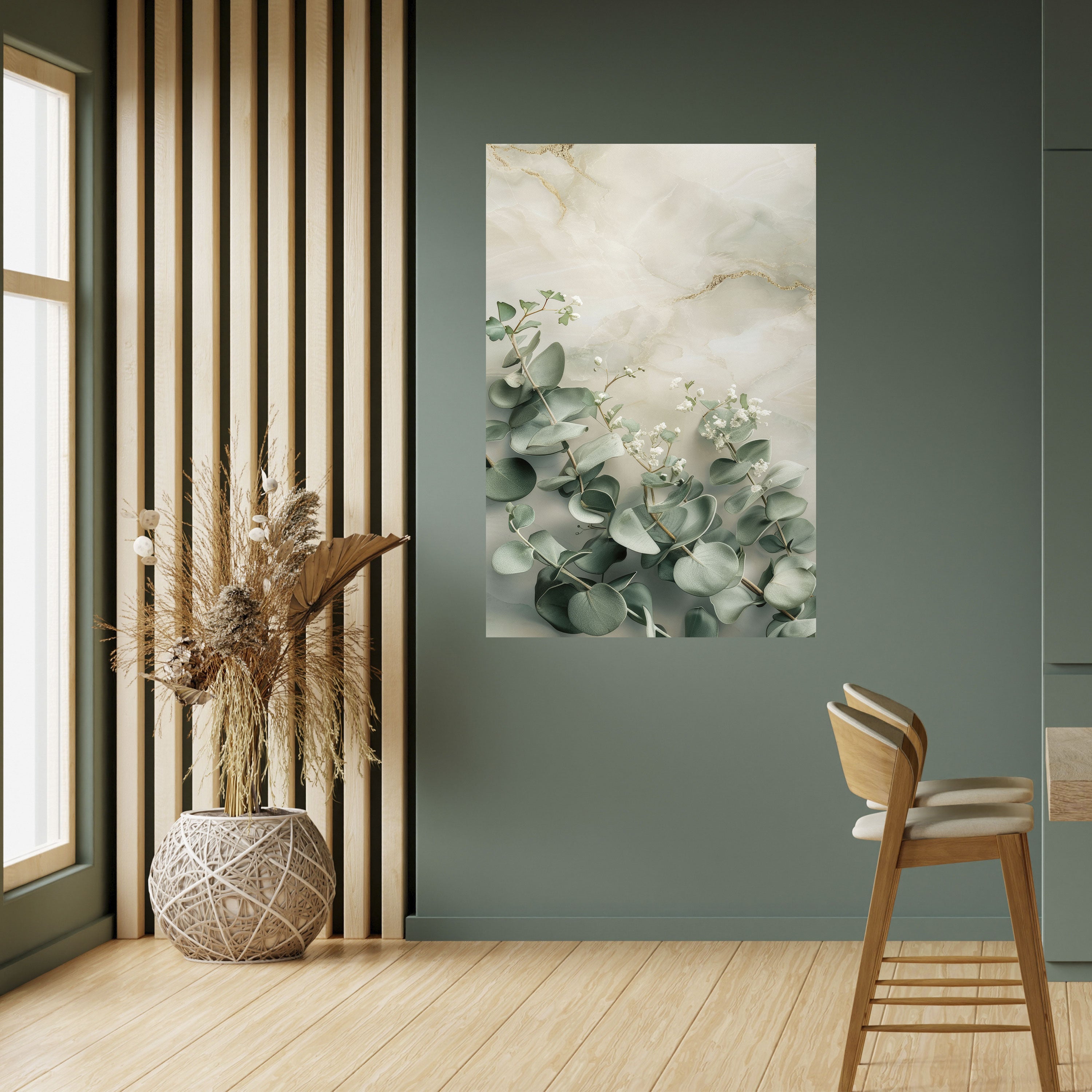 ELEGANT LEAF BALETT Vertikal affisch med självhäftande motiv
