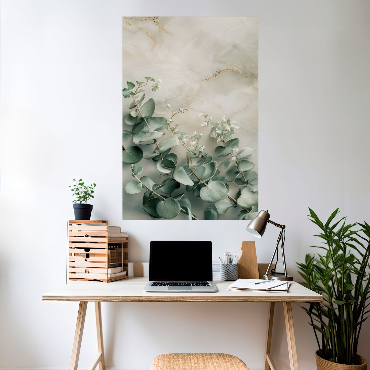 ELEGANT LEAF BALETT Vertikal affisch med självhäftande motiv