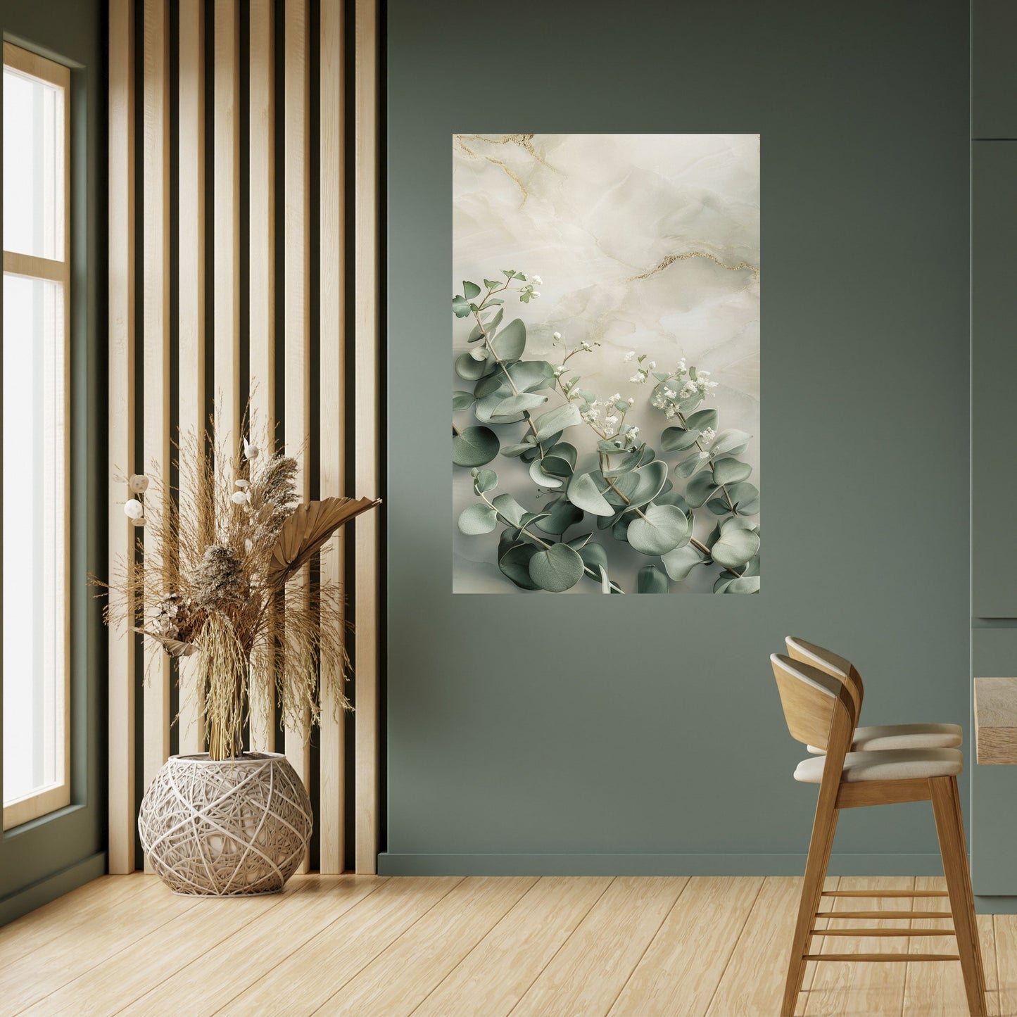 ELEGANT LEAF BALETT Vertikal affisch med självhäftande motiv
