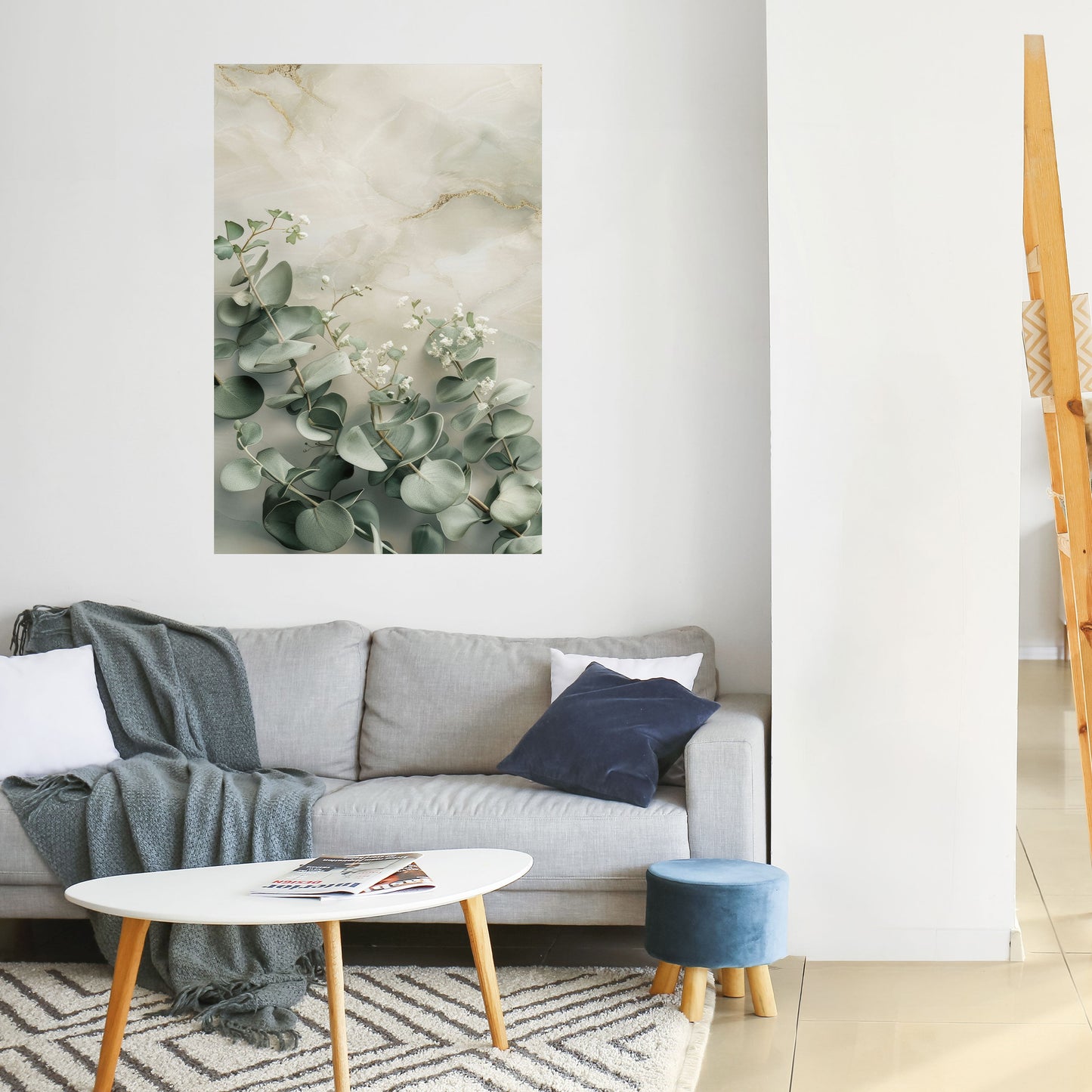 ELEGANT LEAF BALETT Vertikal affisch med självhäftande motiv