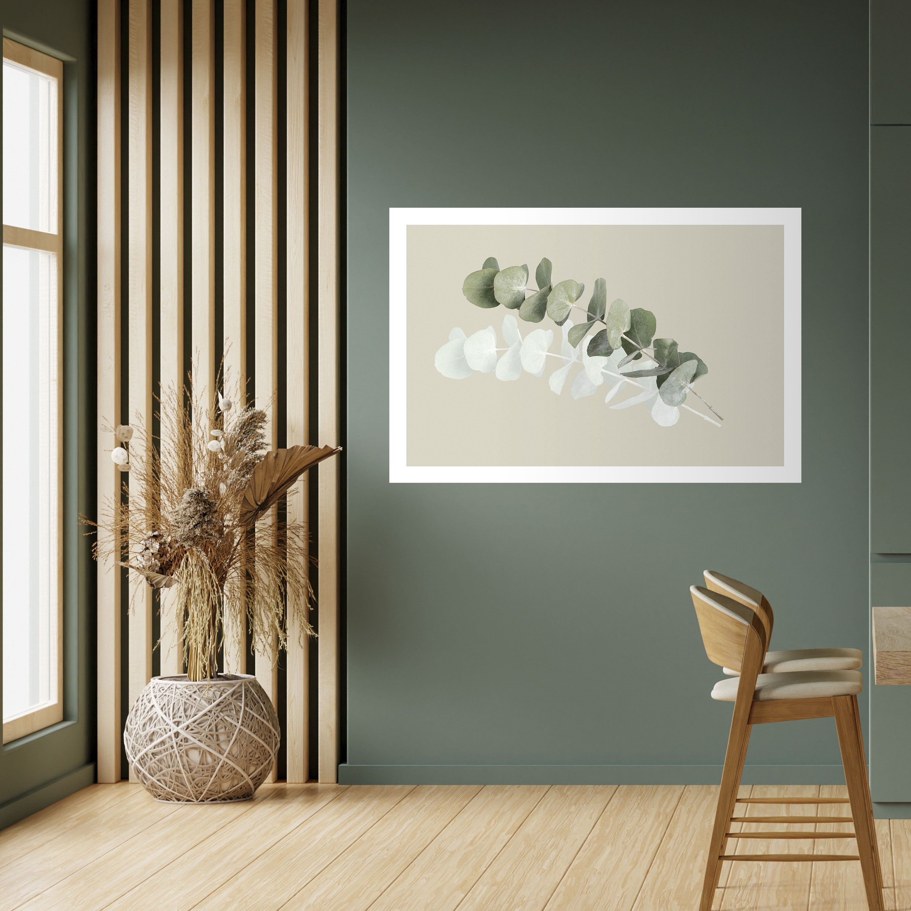 GENOMSKINLIG NATUR Horisontell Poster med självhäftande text