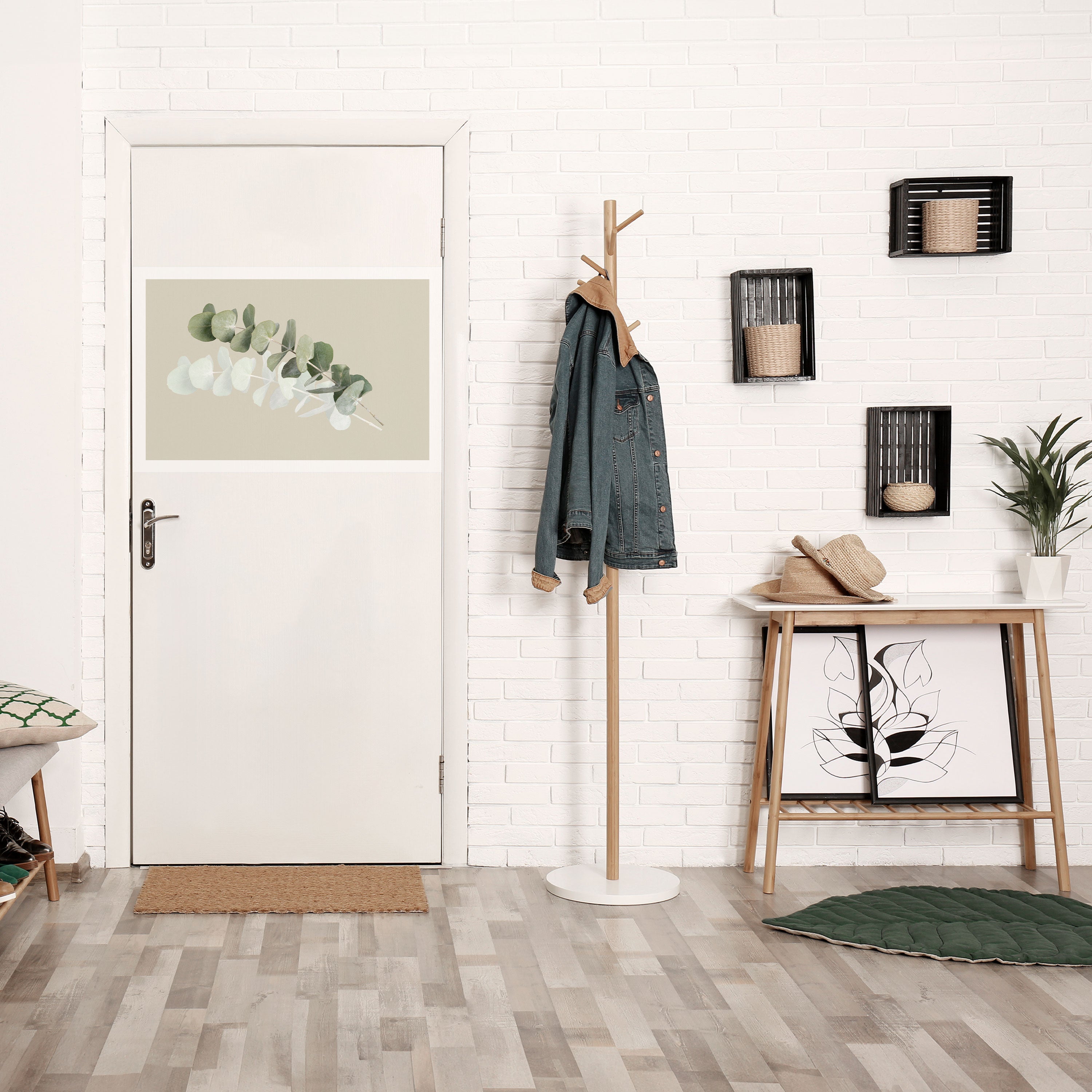 GENOMSKINLIG NATUR Horisontell Poster med självhäftande text