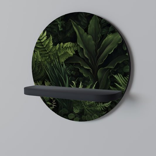 FOREST WHISPERS Rund Konsthylla I Svart Finish