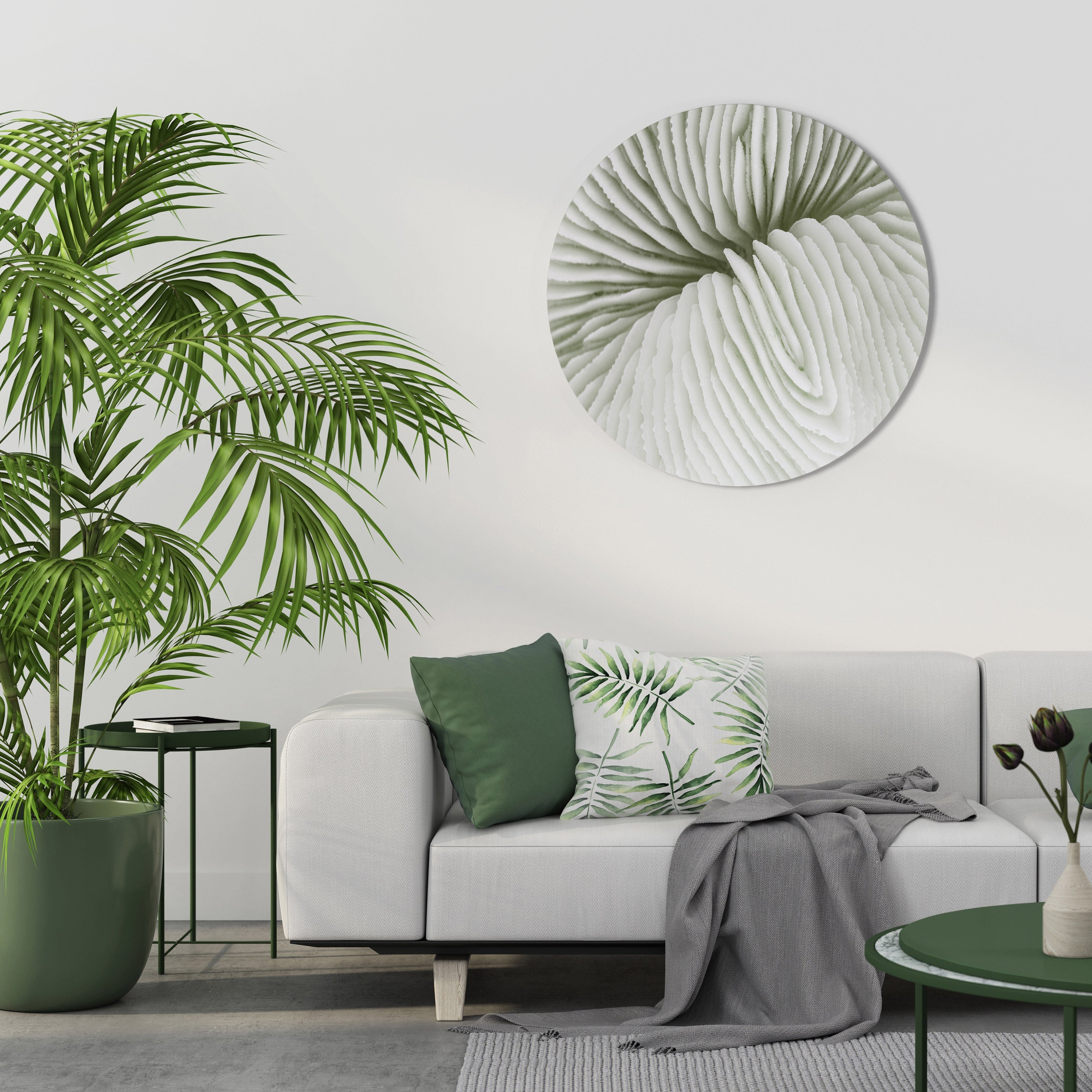 NATURENS SYMMETRI Rund väggkonst