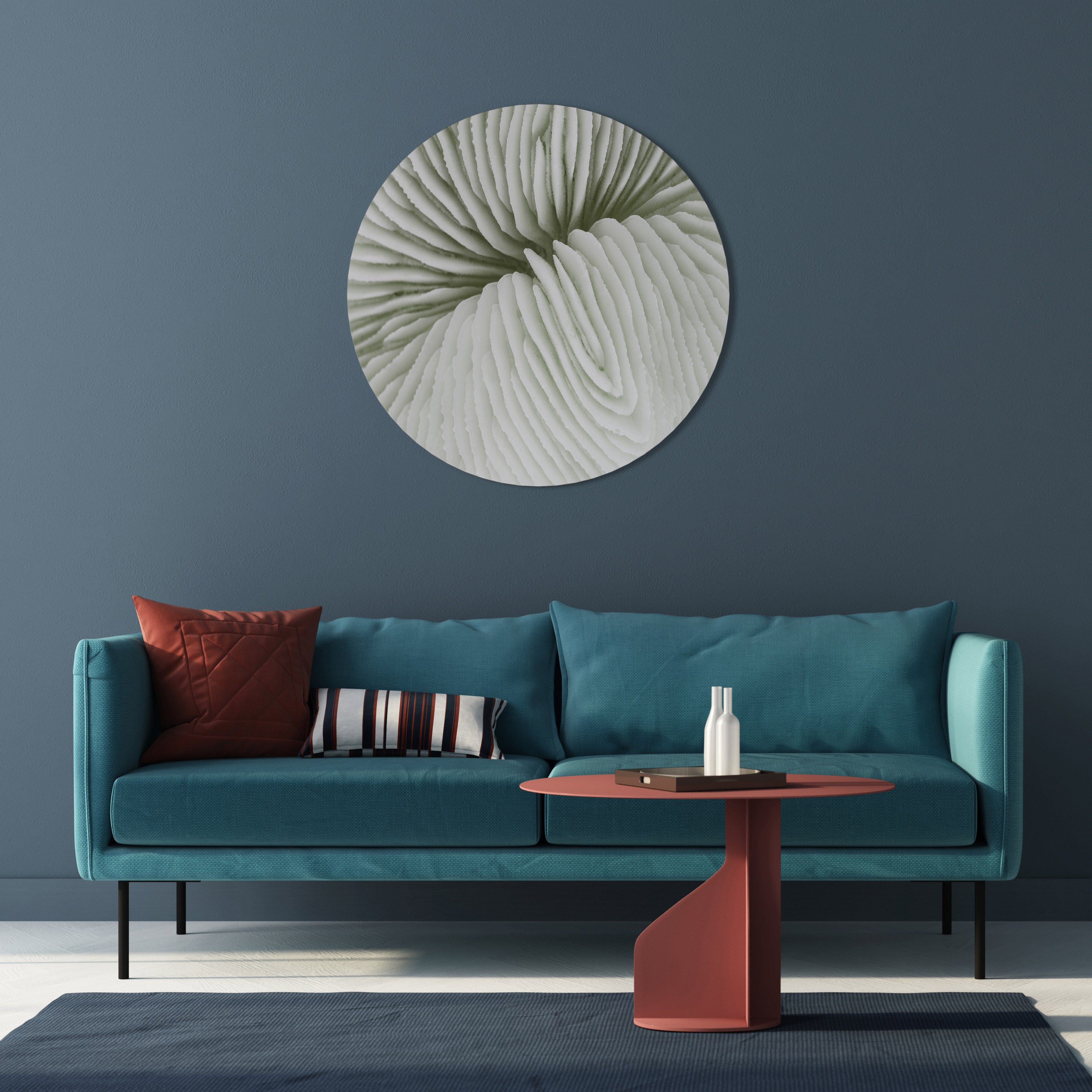 NATURENS SYMMETRI Rund väggkonst