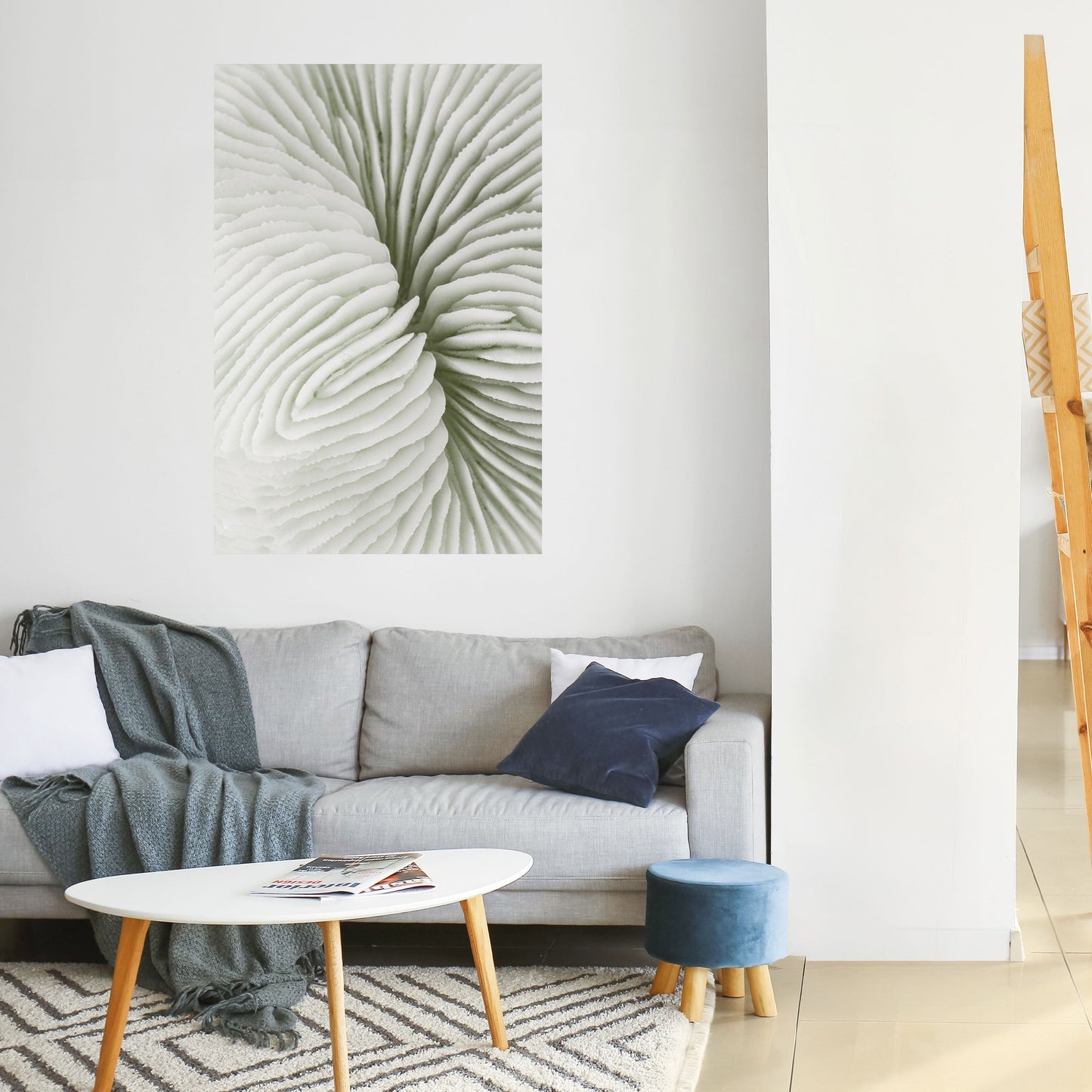 NATURENS SYMMETRI Vertikal poster med självhäftande tryck