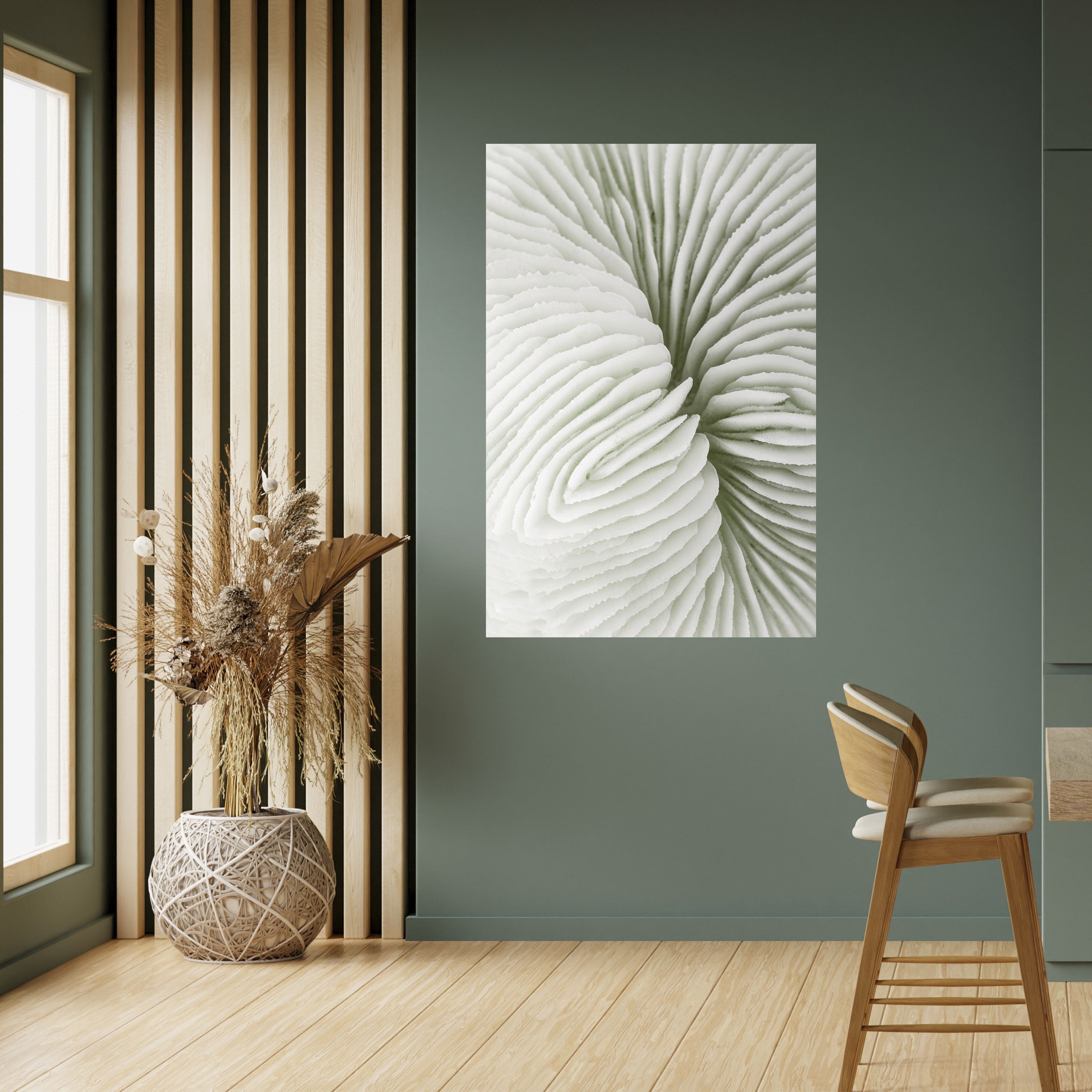 NATURENS SYMMETRI Vertikal poster med självhäftande tryck