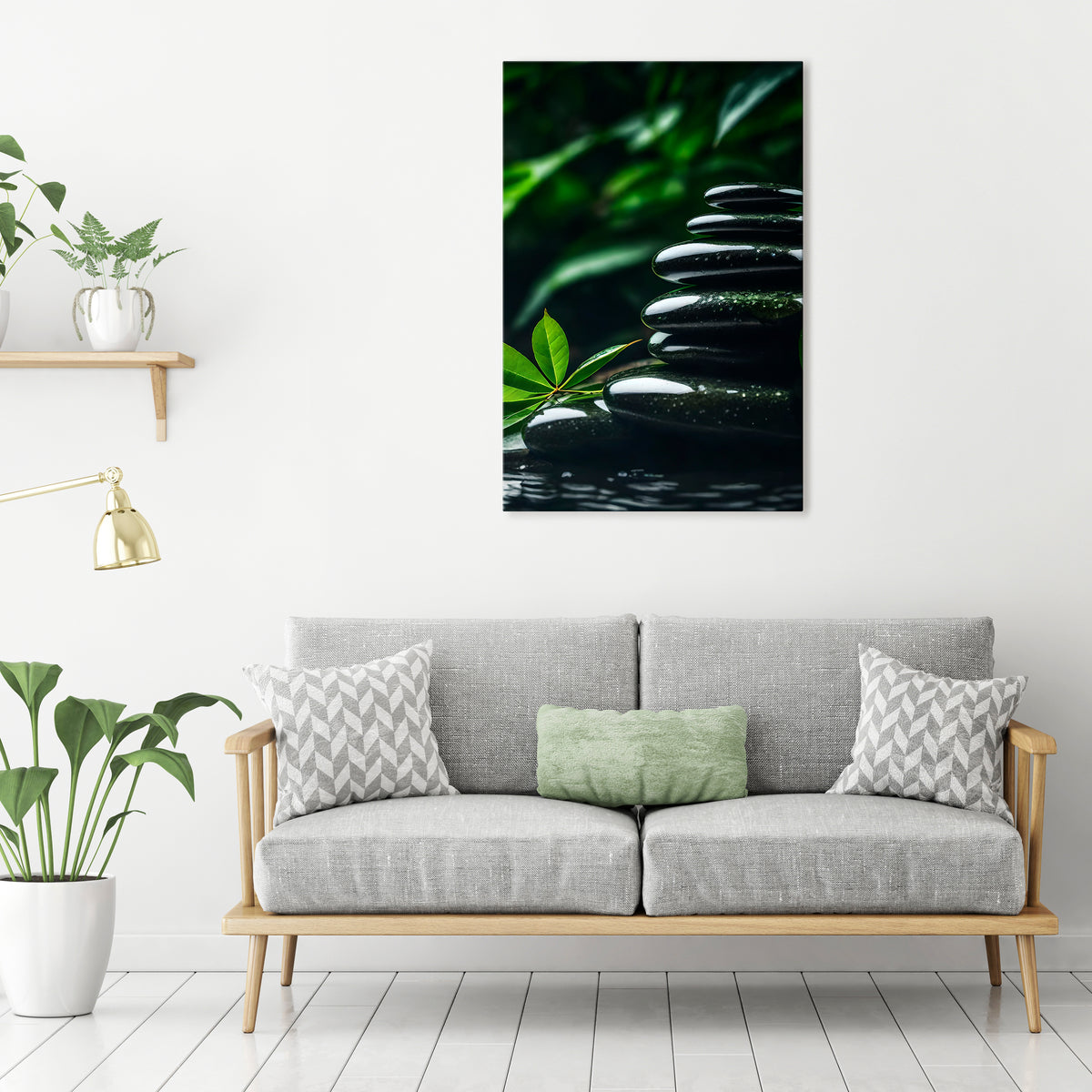 HARMONY STONES Vertical Canvas Print