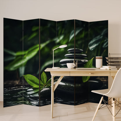 HARMONY STONES Decorative 6-Panel Room Divider