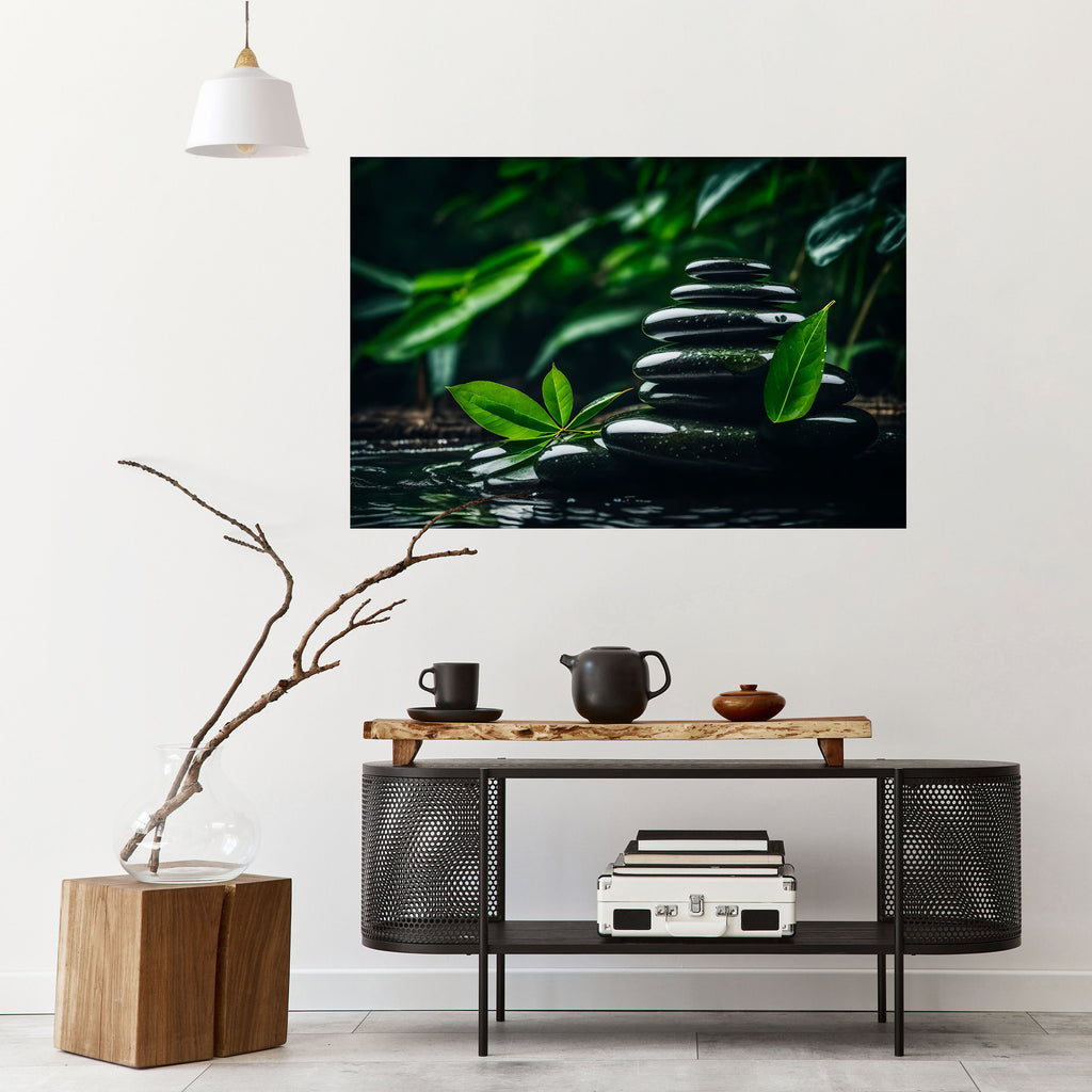 HARMONY STONES horisontell poster med självhäftande motiv