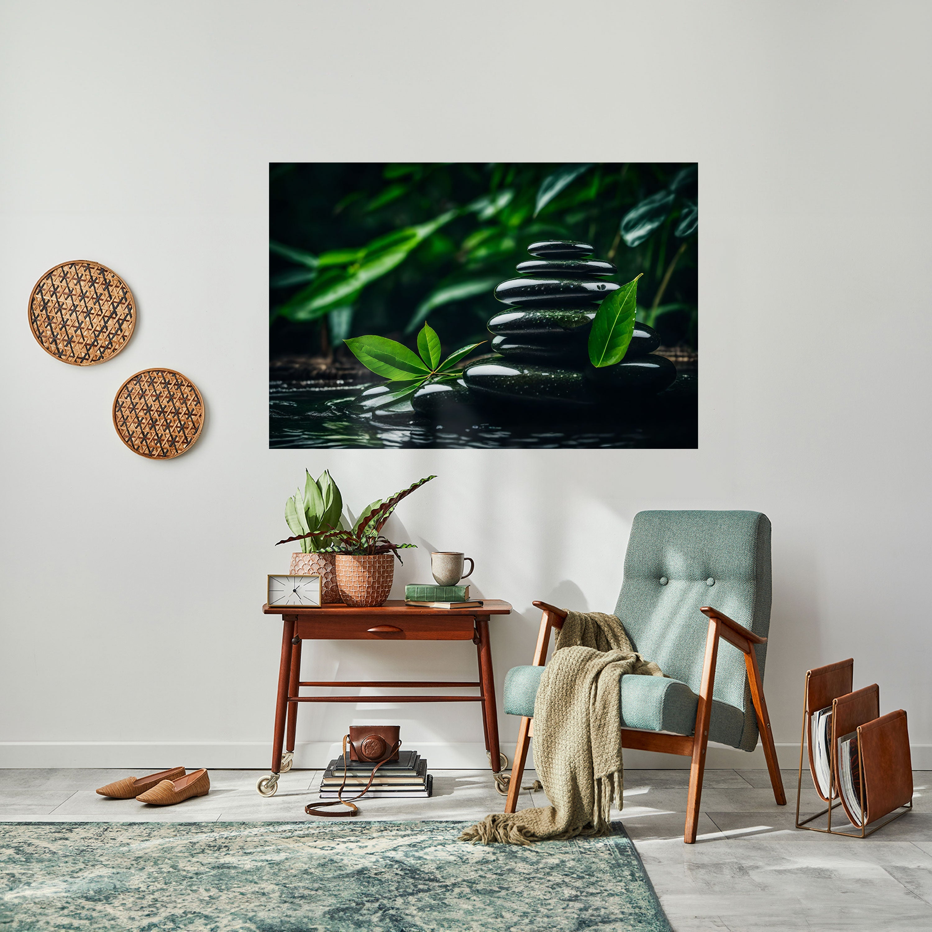 HARMONY STONES horisontell poster med självhäftande motiv