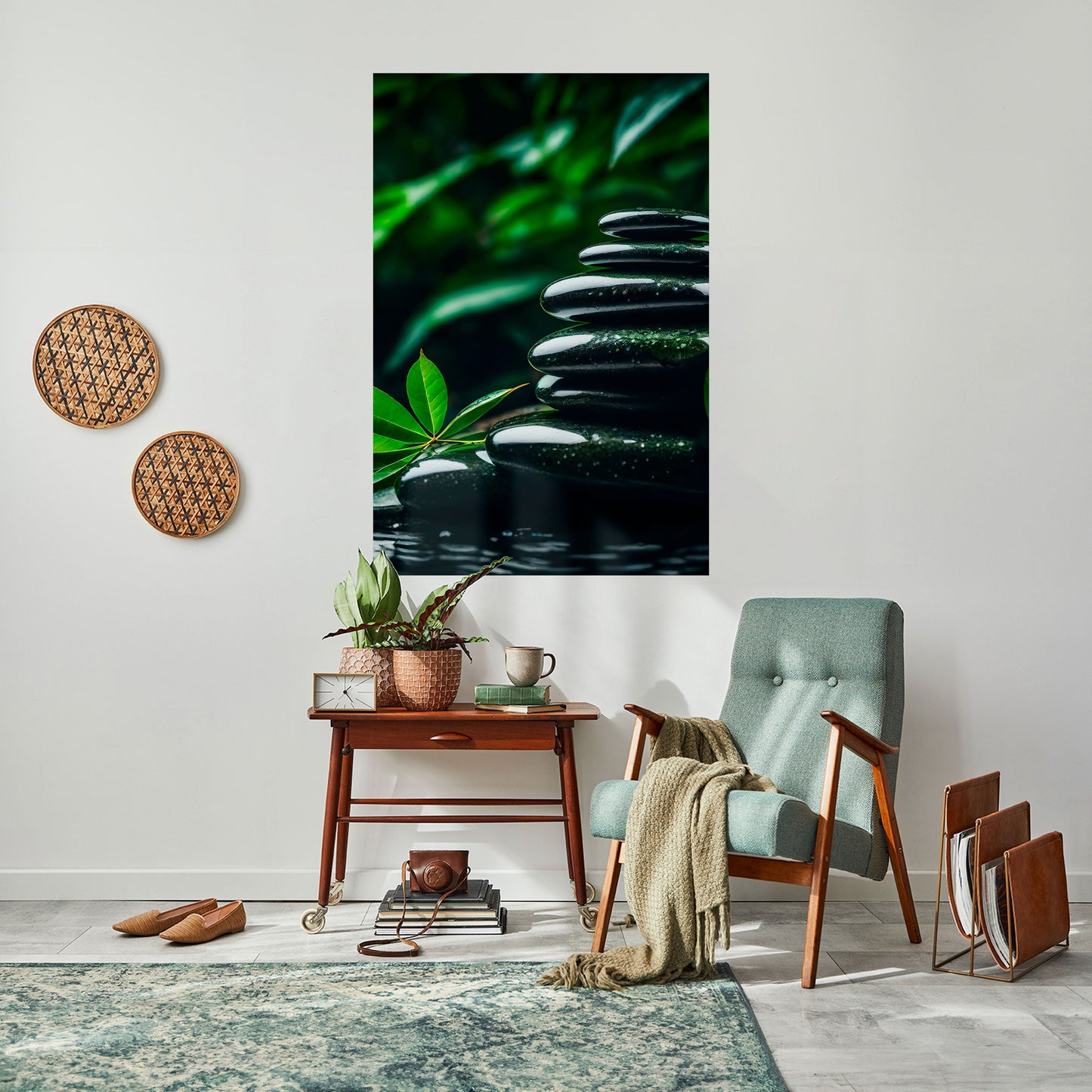 HARMONY STONES vertikal poster med självhäftande motiv
