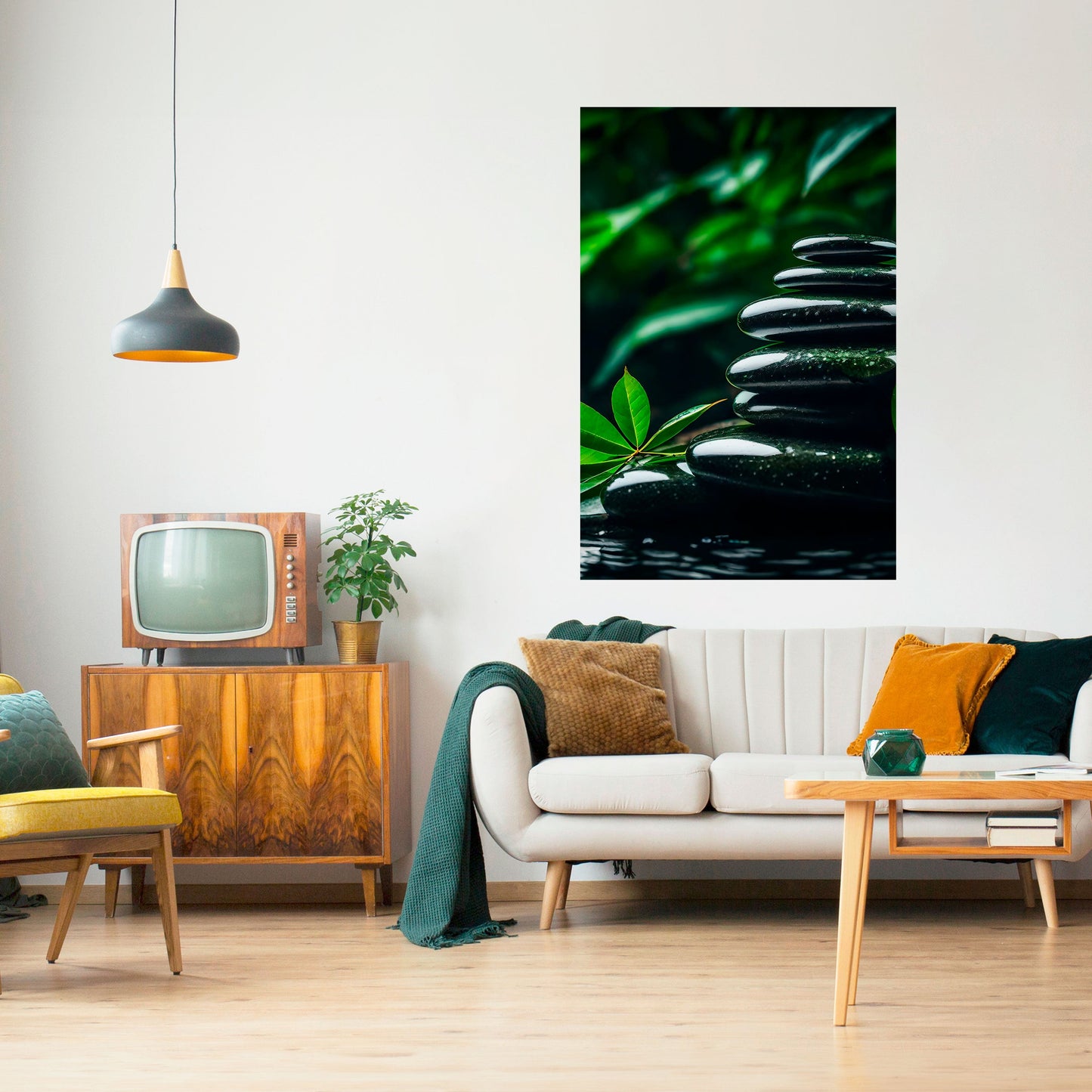 HARMONY STONES vertikal poster med självhäftande motiv