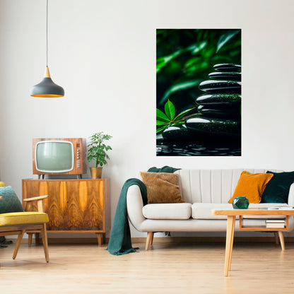 HARMONY STONES vertikal poster med självhäftande motiv