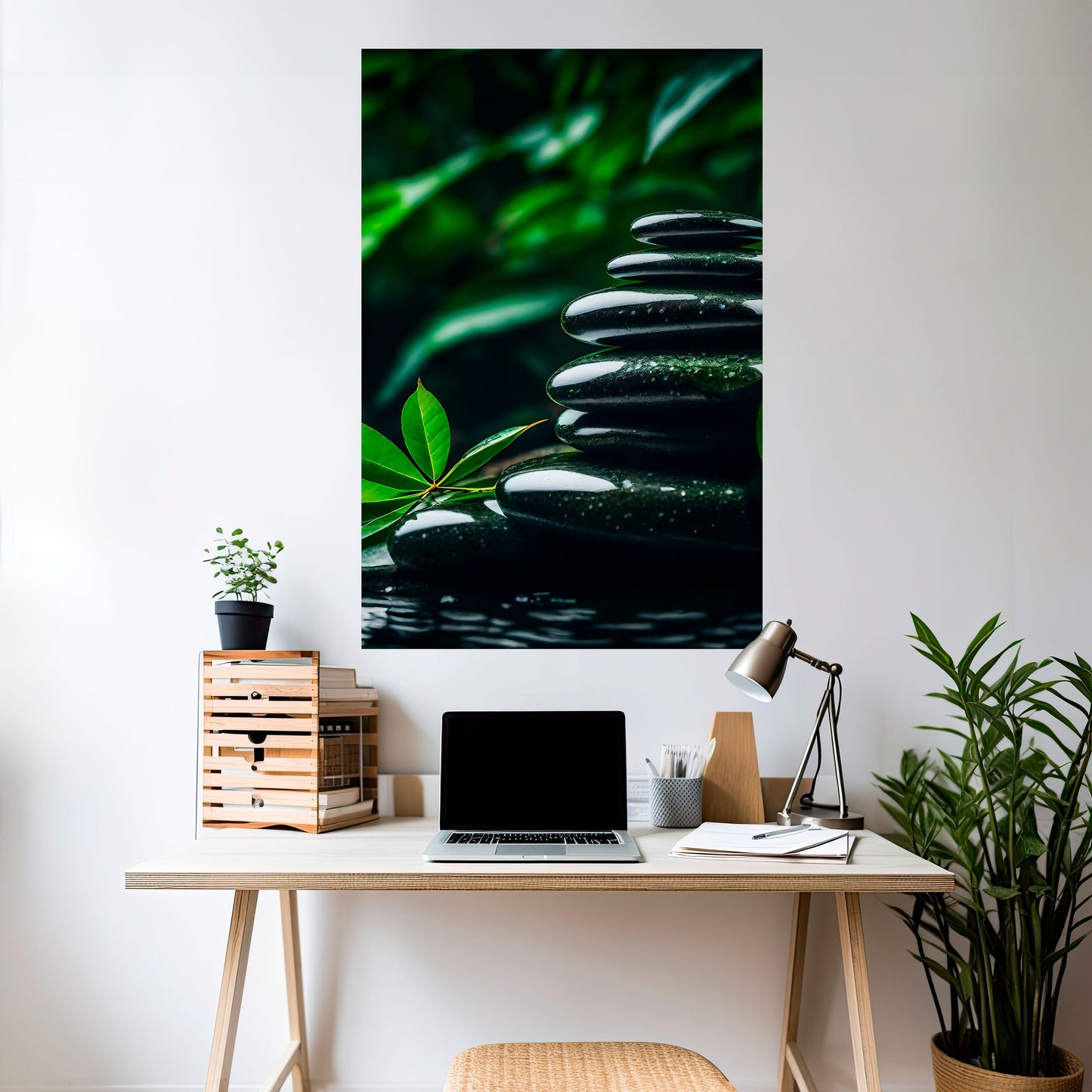 HARMONY STONES vertikal poster med självhäftande motiv