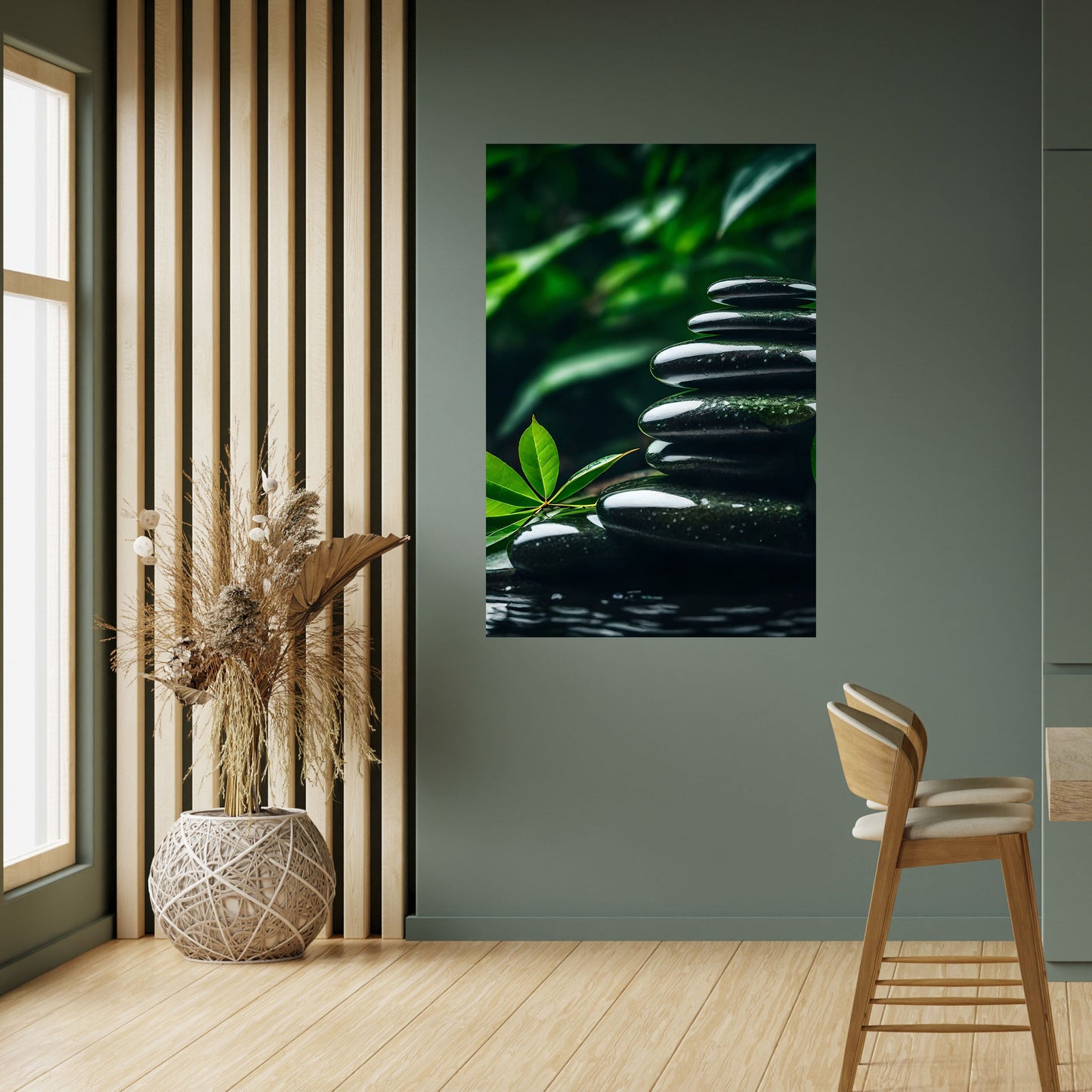 HARMONY STONES vertikal poster med självhäftande motiv