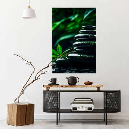 HARMONY STONES vertikal poster med självhäftande motiv