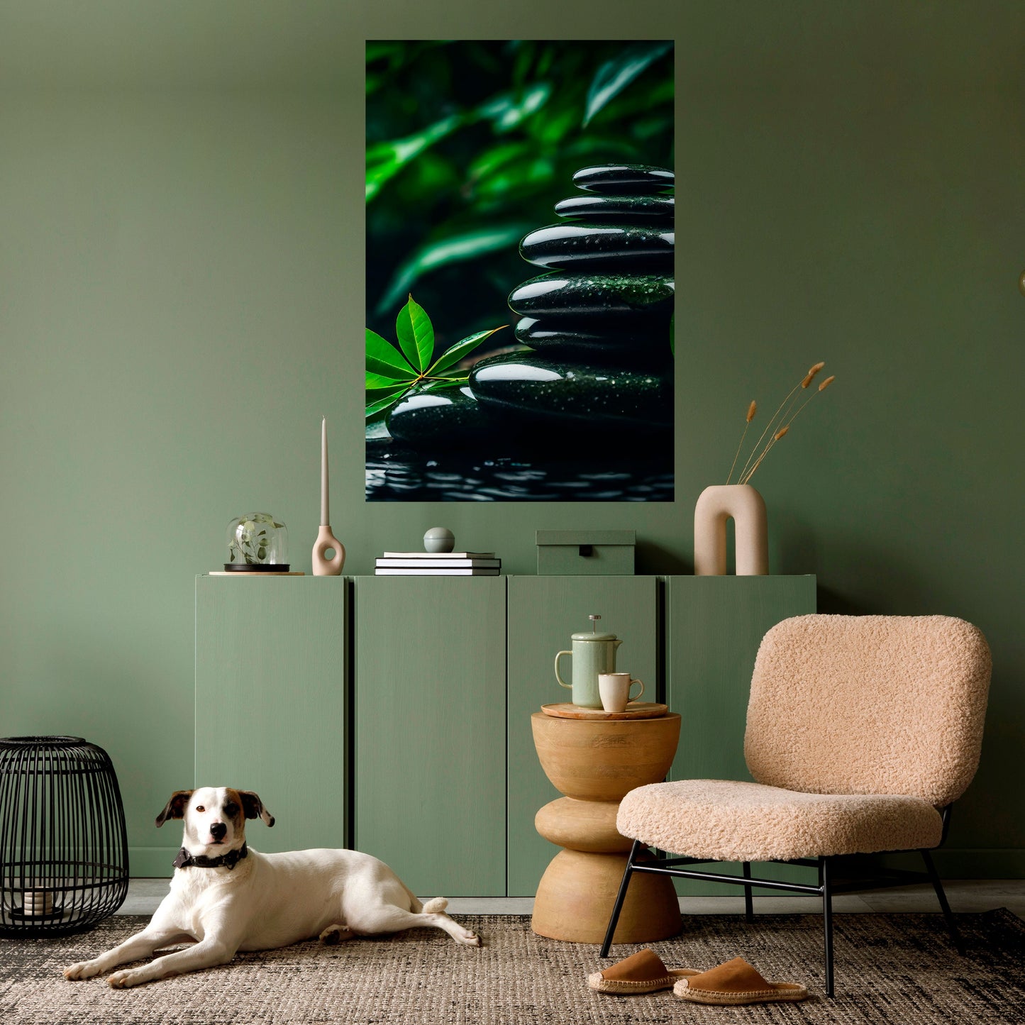 HARMONY STONES vertikal poster med självhäftande motiv